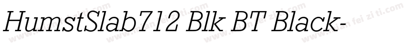 HumstSlab712 Blk BT Black字体转换